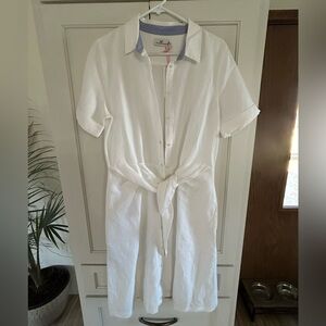 NWT Vineyards Vines White Short Sleeve Shirt Dress